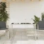 Mesa jardín superficie vidrio ratán PE gris claro 115x54x74 cm de , Mesas de jardín - Ref: Foro24-365079, Precio: 74,35 €, De...