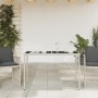Mesa jardín superficie vidrio ratán PE gris claro 115x54x74 cm de , Mesas de jardín - Ref: Foro24-365079, Precio: 69,77 €, De...