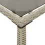 Mesa jardín superficie vidrio ratán PE gris claro 115x54x74 cm de , Mesas de jardín - Ref: Foro24-365079, Precio: 74,35 €, De...