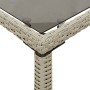 Mesa jardín superficie vidrio ratán PE gris claro 115x54x74 cm de , Mesas de jardín - Ref: Foro24-365079, Precio: 69,77 €, De...
