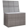 Caja de almacenaje jardín ratán sintético gris 150x100x100 cm de vidaXL, Cajas de almacenaje para exteriores - Ref: Foro24-46...