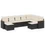 Set de sofás de jardín 8 piezas y cojines ratán sintético negro de , Conjuntos de jardín - Ref: Foro24-3258941, Precio: 519,3...