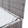 Caja de almacenaje jardín ratán sintético gris 150x100x100 cm de vidaXL, Cajas de almacenaje para exteriores - Ref: Foro24-46...