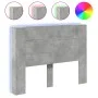 Cabecero de cama con luz LED gris hormigón 140x16,5x103,5 cm de , Cabeceros y pies de cama - Ref: Foro24-839248, Precio: 78,8...