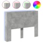 Cabecero de cama con luz LED gris hormigón 140x16,5x103,5 cm de , Cabeceros y pies de cama - Ref: Foro24-839248, Precio: 79,8...