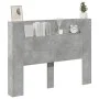 Cabecero de cama con luz LED gris hormigón 140x16,5x103,5 cm de , Cabeceros y pies de cama - Ref: Foro24-839248, Precio: 78,8...