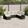 Set de comedor de jardín 7 pzas y cojines ratán sintético negro de , Conjuntos de jardín - Ref: Foro24-3252833, Precio: 429,1...