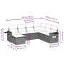 Set de comedor de jardín 7 pzas y cojines ratán sintético negro de , Conjuntos de jardín - Ref: Foro24-3252833, Precio: 429,1...
