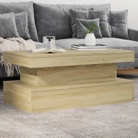 Couchtisch mit LED-Leuchten Sonoma-Eiche 90x50x40 cm von , Couchtisch - Ref: Foro24-839849, Preis: 83,34 €, Rabatt: %