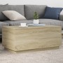 Mesa de centro con luces LED roble Sonoma 90x50x40 cm de , Mesas de centro - Ref: Foro24-839877, Precio: 51,97 €, Descuento: %
