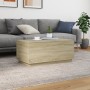 Mesa de centro con luces LED roble Sonoma 90x50x40 cm de , Mesas de centro - Ref: Foro24-839877, Precio: 51,97 €, Descuento: %