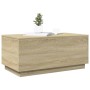 Mesa de centro con luces LED roble Sonoma 90x50x40 cm de , Mesas de centro - Ref: Foro24-839877, Precio: 51,97 €, Descuento: %