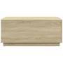 Mesa de centro con luces LED roble Sonoma 90x50x40 cm de , Mesas de centro - Ref: Foro24-839877, Precio: 51,97 €, Descuento: %