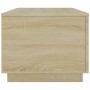 Mesa de centro con luces LED roble Sonoma 90x50x40 cm de , Mesas de centro - Ref: Foro24-839877, Precio: 51,97 €, Descuento: %