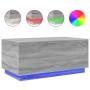 Mesa de centro con luces LED gris Sonoma 90x50x40 cm de , Mesas de centro - Ref: Foro24-839880, Precio: 65,17 €, Descuento: %