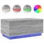 Mesa de centro con luces LED gris Sonoma 90x50x40 cm de , Mesas de centro - Ref: Foro24-839880, Precio: 66,15 €, Descuento: %