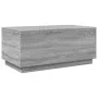 Mesa de centro con luces LED gris Sonoma 90x50x40 cm de , Mesas de centro - Ref: Foro24-839880, Precio: 66,15 €, Descuento: %