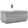 Mesa de centro con luces LED gris Sonoma 90x50x40 cm de , Mesas de centro - Ref: Foro24-839880, Precio: 65,17 €, Descuento: %