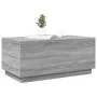 Mesa de centro con luces LED gris Sonoma 90x50x40 cm de , Mesas de centro - Ref: Foro24-839880, Precio: 66,15 €, Descuento: %