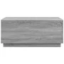 Mesa de centro con luces LED gris Sonoma 90x50x40 cm de , Mesas de centro - Ref: Foro24-839880, Precio: 66,15 €, Descuento: %