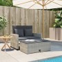 Sofá de jardín con cojines 2 plazas ratán sintético gris claro de , Sofás de exterior - Ref: Foro24-365137, Precio: 301,68 €,...