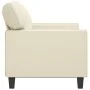 Sofá de 2 plazas de cuero sintético color crema 120 cm de , Sofás - Ref: Foro24-359413, Precio: 218,68 €, Descuento: %