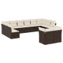Set de sofás de jardín y cojines 12 pzas ratán sintético marrón de , Conjuntos de jardín - Ref: Foro24-3218433, Precio: 747,0...