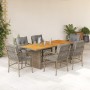 Set comedor de jardín 7 pzas con cojines ratán sintético beige de , Conjuntos de jardín - Ref: Foro24-3212078, Precio: 798,48...