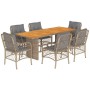Set comedor de jardín 7 pzas con cojines ratán sintético beige de , Conjuntos de jardín - Ref: Foro24-3212078, Precio: 798,48...