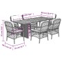 Set comedor de jardín 7 pzas con cojines ratán sintético beige de , Conjuntos de jardín - Ref: Foro24-3212078, Precio: 798,48...