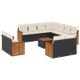 Set de sofás de jardín 12 piezas cojines ratán sintético negro de , Conjuntos de jardín - Ref: Foro24-3260586, Precio: 829,87...