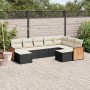 Set de sofás de jardín 8 piezas y cojines ratán sintético negro de , Conjuntos de jardín - Ref: Foro24-3260621, Precio: 529,0...