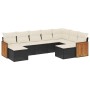 Set de sofás de jardín 8 piezas y cojines ratán sintético negro de , Conjuntos de jardín - Ref: Foro24-3260621, Precio: 529,0...