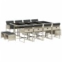 Set comedor jardín y cojines 13 pzas ratán sintético gris claro de , Conjuntos de jardín - Ref: Foro24-3211343, Precio: 695,6...
