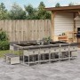 Set comedor jardín y cojines 15 pzas ratán sintético gris claro de , Conjuntos de jardín - Ref: Foro24-3211355, Precio: 820,2...