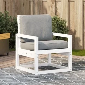 Silla de jardín madera maciza de pino blanco 57,5x63x76 cm de , Sillas de jardín - Ref: Foro24-832548, Precio: 67,74 €, Descu...