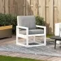 Silla de jardín madera maciza de pino blanco 57,5x63x76 cm de , Sillas de jardín - Ref: Foro24-832548, Precio: 67,74 €, Descu...