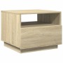 Mesa de centro con luces LED roble Sonoma 50x49x40 cm de , Mesas de centro - Ref: Foro24-839828, Precio: 69,18 €, Descuento: %