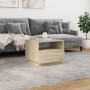 Mesa de centro con luces LED roble Sonoma 50x49x40 cm de , Mesas de centro - Ref: Foro24-839828, Precio: 69,18 €, Descuento: %