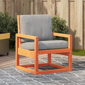 Silla de jardín madera maciza de pino marrón cera 57,5x63x76 cm de , Sillas de jardín - Ref: Foro24-844645, Precio: 67,74 €, ...