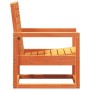 Silla de jardín madera maciza de pino marrón cera 57,5x63x76 cm de , Sillas de jardín - Ref: Foro24-844645, Precio: 68,37 €, ...