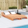 Tumbonas madera maciza de pino marrón 2 uds 205x60x31,5 cm de , Tumbonas - Ref: Foro24-844651, Precio: 172,43 €, Descuento: %