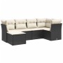 Set de sofás de jardín 6 piezas y cojines ratán sintético negro de , Conjuntos de jardín - Ref: Foro24-3263172, Precio: 349,4...