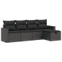 Set de muebles de jardín 5 pzas y cojines ratán sintético negro de , Conjuntos de jardín - Ref: Foro24-3263461, Precio: 310,9...