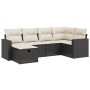 Set de sofás de jardín 6 piezas y cojines ratán sintético negro de , Conjuntos de jardín - Ref: Foro24-3263482, Precio: 359,6...