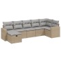 Juego de sofás jardín con cojines beige mezcla 7 pzas ratán PE de , Conjuntos de jardín - Ref: Foro24-3263505, Precio: 440,25...