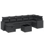 Set de sofás de jardín 8 piezas y cojines ratán sintético negro de , Conjuntos de jardín - Ref: Foro24-3263511, Precio: 495,5...