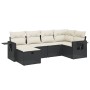 Set de sofás de jardín 6 piezas y cojines ratán sintético negro de , Conjuntos de jardín - Ref: Foro24-3263792, Precio: 364,5...