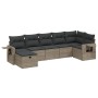 Set de sofás de jardín 7 piezas con cojines ratán PE gris de , Conjuntos de jardín - Ref: Foro24-3263816, Precio: 427,94 €, D...