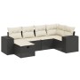 Set de sofás de jardín 6 piezas y cojines ratán sintético negro de , Conjuntos de jardín - Ref: Foro24-3264412, Precio: 364,5...
